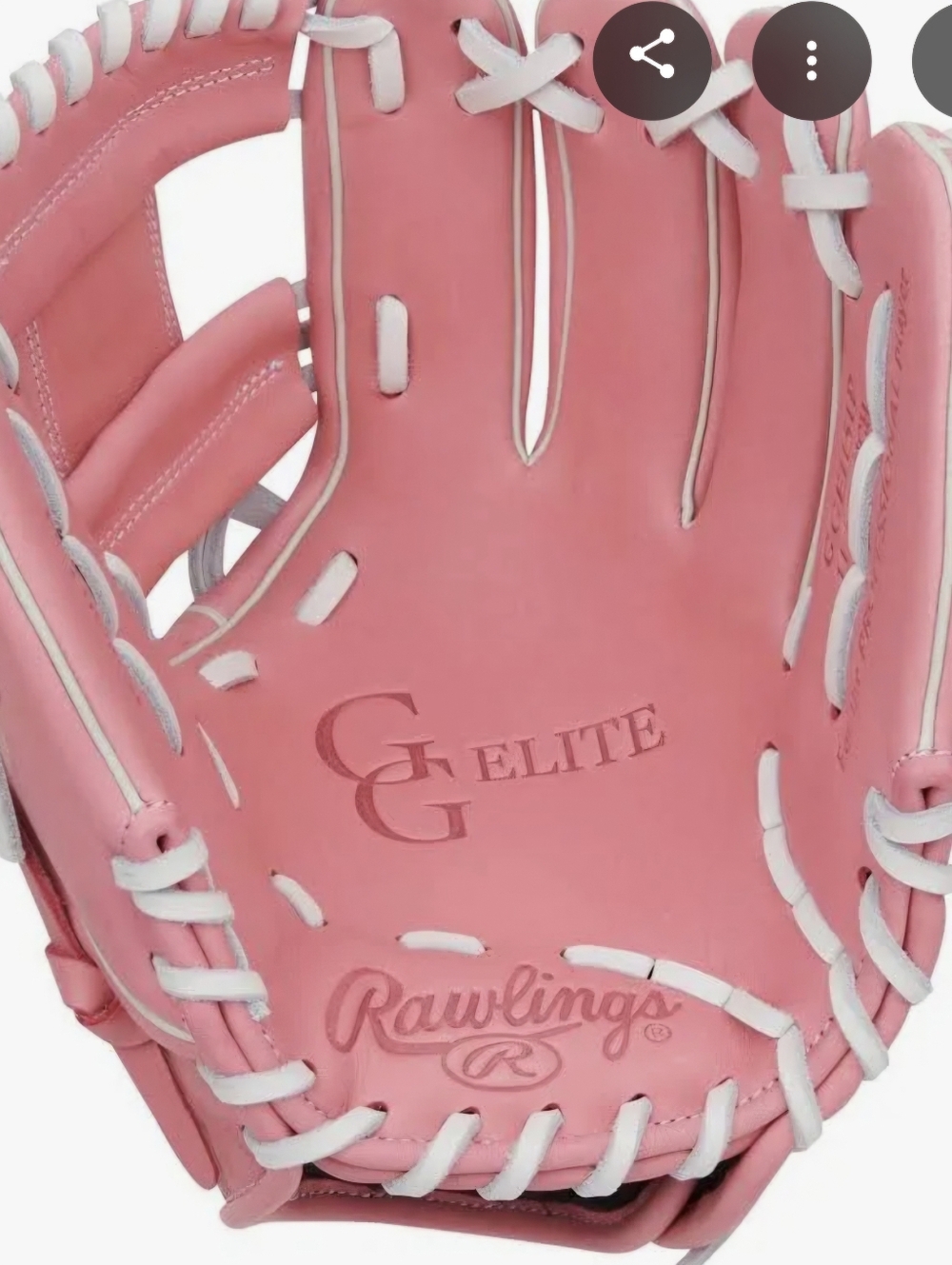 Rawlings Gold Glove GG Elite 11.5 Inch Baseball Glove Pink - Picture 3 of 13